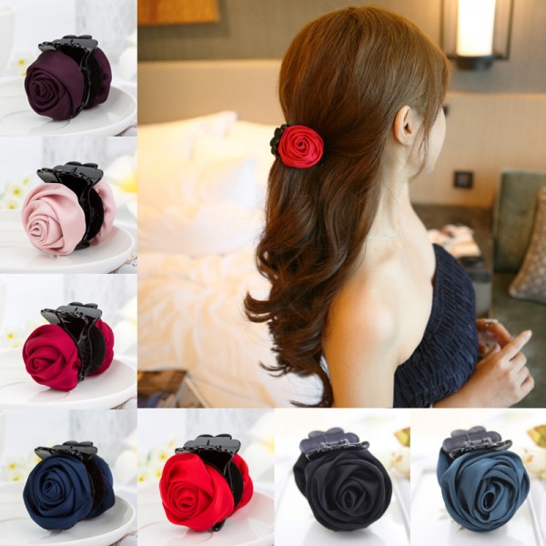 2016 New Fashion Korean Brand Hair Clip Rose Hair Claws Clips Hair Accessories For Women Girls Hair Crab Clamp Hot Free Shipping