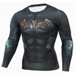 2016 New Fitness T-Shirt 3D Print Long Sleeve Batman Captain America T Shirt Men Bodybuilding Crossfit Brand Clothing