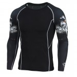 2016 New Fitness T-Shirt 3D Print Long Sleeve Batman Captain America T Shirt Men Bodybuilding Crossfit Brand Clothing