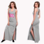 2016 New Long Casual Bandage Dresses Sleeveless Holes Tank Women Maxi Dress Vestidos