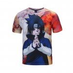 2016 New Men Women Summer Black NARUTO Cartoon Print O Neck Short Sleeve Boy mens Hip Hop 3D Anime T Shirts Harajuku Tee Shirt