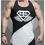 2016 New Mens Singlets Oblique Hem Fitness Singlets Stringer Mens Stringer Tank Tops Stringer Vest Tank Top Men