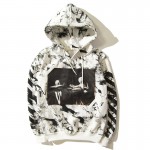 2016 New Off White 13 Letters Men Skull Printed Hoodie Hip Hop Sweatshirts With Hood Male Streetwear Cotton Hoodies