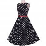 2016 New Pin Up Vestidos S-3XL Plus Size Women Summer Retro Elegant Party Robe Rockabilly 50s Black Vintage Dresses