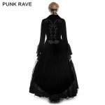 2016 New Punk Rave Fashion Black gothic jacket Rock cosplay Kera Steampunk women Coat y65