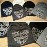 2016 New Rhinestone Oversized Beanie Hats For Women Girls Leopard Cotton Polyester Beanie Hats For Women Winter Knit Beanies Hat