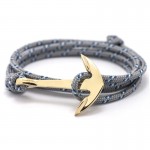 2016 New Silver Alloy Anchor Bracelet Multilayer  Leather Risers Bracelet for Women&Men Friendship Bracelets High Quality