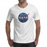 2016 New Style NASA Fashion Cool Mens T-shirt Brand Printed Cotton Men T shirt Space Casual Fitness Clothing Tops Tees