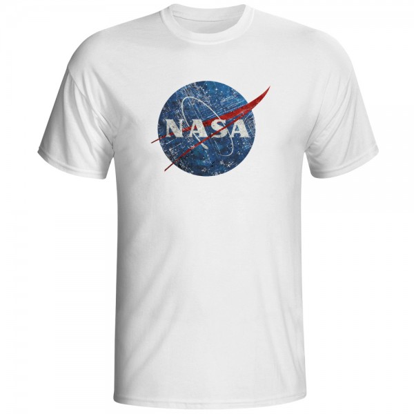 2016 New Style NASA Fashion Cool Mens T-shirt Brand Printed Cotton Men T shirt Space Casual Fitness Clothing Tops Tees