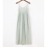 2016 New Summer Style Women backless Cotton floral printed long Dress cute elegant girls junior beach dress tank dress sundress