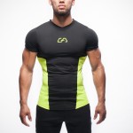 2016 New T-shirt men Tights Fitness Quick Dry Casual Stretch Top Tee Shirt Fitness Mma Plus Size Hot Sale