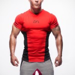 2016 New T-shirt men Tights Fitness Quick Dry Casual Stretch Top Tee Shirt Fitness Mma Plus Size Hot Sale