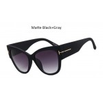 2016 New Tom Fashion Brand Designer Cat Eye Women Sunglasses Female Gradient Points Sun Glasses Big Oculos feminino de sol TF