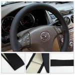 2016 New Universal braid on the steering wheel Sew Microfiber car steering wheel cover to cover the entire single connector 38cm