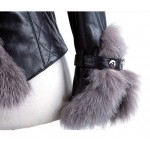 2016 New Winter Brand Genuine Leather Jackets Clothing Female Short Design Slim Real Fox Fur Collar Sheepskin Down Coat Jacket