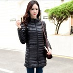 2016 New Women Winter Coat Ultralight Slim 90% White Duck Down Jackets Plus Size Female Long Down Coat Portable Warm Outerwear