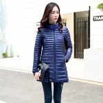 2016 New Women Winter Coat Ultralight Slim 90% White Duck Down Jackets Plus Size Female Long Down Coat Portable Warm Outerwear