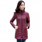 2016 New Women Winter Coat Ultralight Slim 90% White Duck Down Jackets Plus Size Female Long Down Coat Portable Warm Outerwear