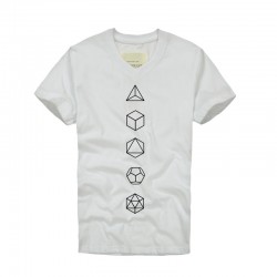 2016 New fashion brand clothing Cotton Math Geometry Print Short Sleeve Summer T Shirt Men v-neck T Shirt homme Size S-XXXL