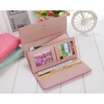 2016 New fashion women wallet brand Long design women wallets pu leather lattice high quality  female purse clutch bag 8 colors