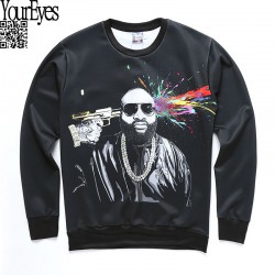 2016 Newest street wear women/men's hip hop 3d sweatshirt rap stars print hoodies long sleeves pullover graphic sweatshirts 