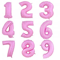 2016 Number 16/30/40 Inch Pink Aluminum Balloon New Year Happy Birthday Wedding Party Decoration