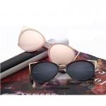 2016 Pink vintage Mirror female Women Cat Eye Sunglasses Brand Designer Cute ladies Sun glasses for women Oculos Feminino