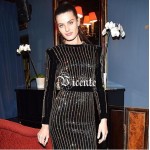 2016 S/S New Free Shipping! Fabulous Luxe B*lmain Striped Beads Long Sleeves Club Celebrity Party Dress