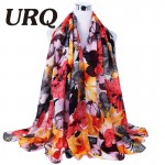 2016 Spring Winter scarf women fashion long Echarpe Flower printed scarves Ladies stoles warm shawls hijab V8A18442