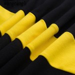 2016 Spring and Autumn section of the round neck short sleeve high waist stitching was thin package hip pencil dress