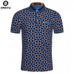 2016 Summer Fashion Mens Polo Shirt Short Sleeve Geometric Pattern Slim Shirt For Men Polo Shirts Camisa Polo Masculina Big Size