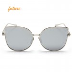 2016 Sunglasses Women Unique Classic Cat Eye Brand Designer Fashion Matal Frame Steam Punk Vintage Sun Glasses occhiali da sole 