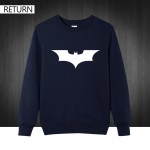 2016 Super hero Pullover Batman Sweatshirts Men Autumn Style Long Sleeve O neck Golden Printed mens Hoodies Free Shipping