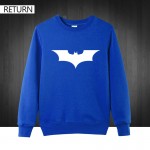 2016 Super hero Pullover Batman Sweatshirts Men Autumn Style Long Sleeve O neck Golden Printed mens Hoodies Free Shipping