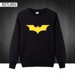 2016 Super hero Pullover Batman Sweatshirts Men Autumn Style Long Sleeve O neck Golden Printed mens Hoodies Free Shipping