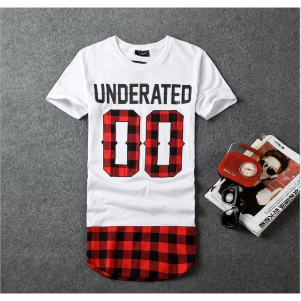 2016 UNDERATED Bandana Men's Extended Tee Shirts Men Skateboard Element t-shirt Hip Hop tshirt Streetwear Clothing