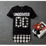 2016 UNDERATED Bandana Men's Extended Tee Shirts Men Skateboard Element t-shirt Hip Hop tshirt Streetwear Clothing