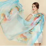 2016 Winter 100% real silk scarf  wrap shawl hijab for women long style digital print classic floral design large size 175x108CM