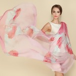 2016 Winter 100% real silk scarf  wrap shawl hijab for women long style digital print classic floral design large size 175x108CM