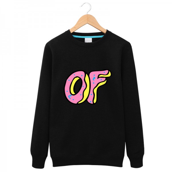 2016 Winter Fashion O Neck Tops OFWGKTA Odd Future PFWGKTA Donuts Paris Long sleeves Leisure Men 