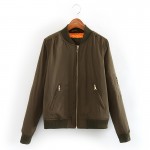2016 Winter Flight army green bomber jacket women jacket and women's coat clothes bomber ladies