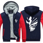 2016 Winter Jackets and Coat Anime Bleach Hoodie Men Anime Hiphop Luminous Hooded Thick Zipper Tops  USA EU size Plus size