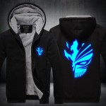 2016 Winter Jackets and Coat Anime Bleach Hoodie Men Anime Hiphop Luminous Hooded Thick Zipper Tops  USA EU size Plus size