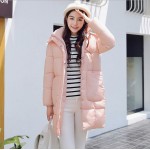 2016 Winter Thickened Hooded Jackets Female Long Coats Fur Collar Korean Style Overcoat Women Down Jacket AWC0001