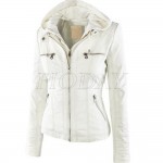 2016 Winter Women Faux Leather Jacket Coats Slim Plus Size Female PU leather Jackets Hooded Zip-up Leather Jacket Coat For Women