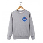 2016 Winter fashion mens hoodies and sweatshirts nasa logo printing sweatshirt men Round collar O neck cotton leisure hoodies