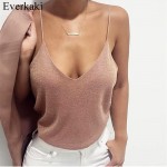 2016 Women Tops Cotton Summer Vest Sexy V Neck Brandy Melville Lady Pajamas Camisole Spaghetti Strap Clothes Bralette Brand A507