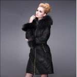2016 Women's Winter Jacket Luxury Down Parkas with Raccoon Fur Hooded Duck Down Jackets Women Winter Coat Brand Parkas Wadded
