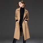 2016 Women's Winter Jackets and Coats Single Button Elegant Warm Women Slim Woolen Coat Thicken Women Coat Jacket high quality