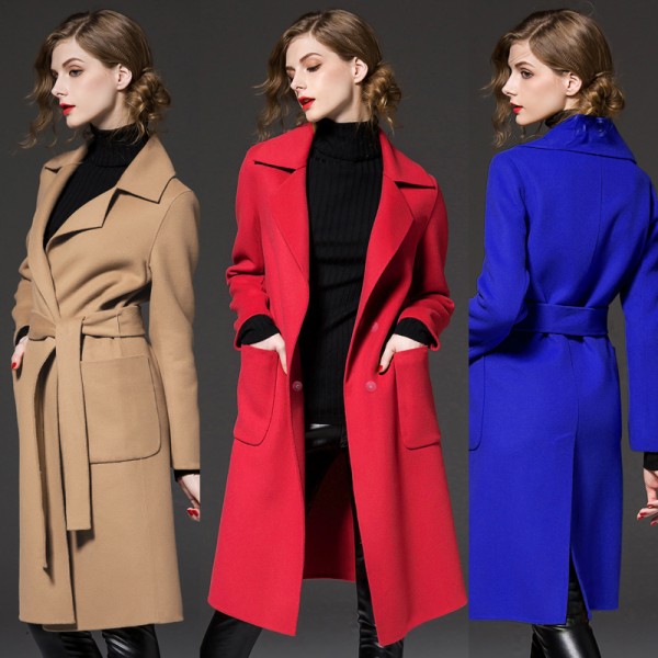 2016 Women's Winter Jackets and Coats Single Button Elegant Warm Women Slim Woolen Coat Thicken Women Coat Jacket high quality